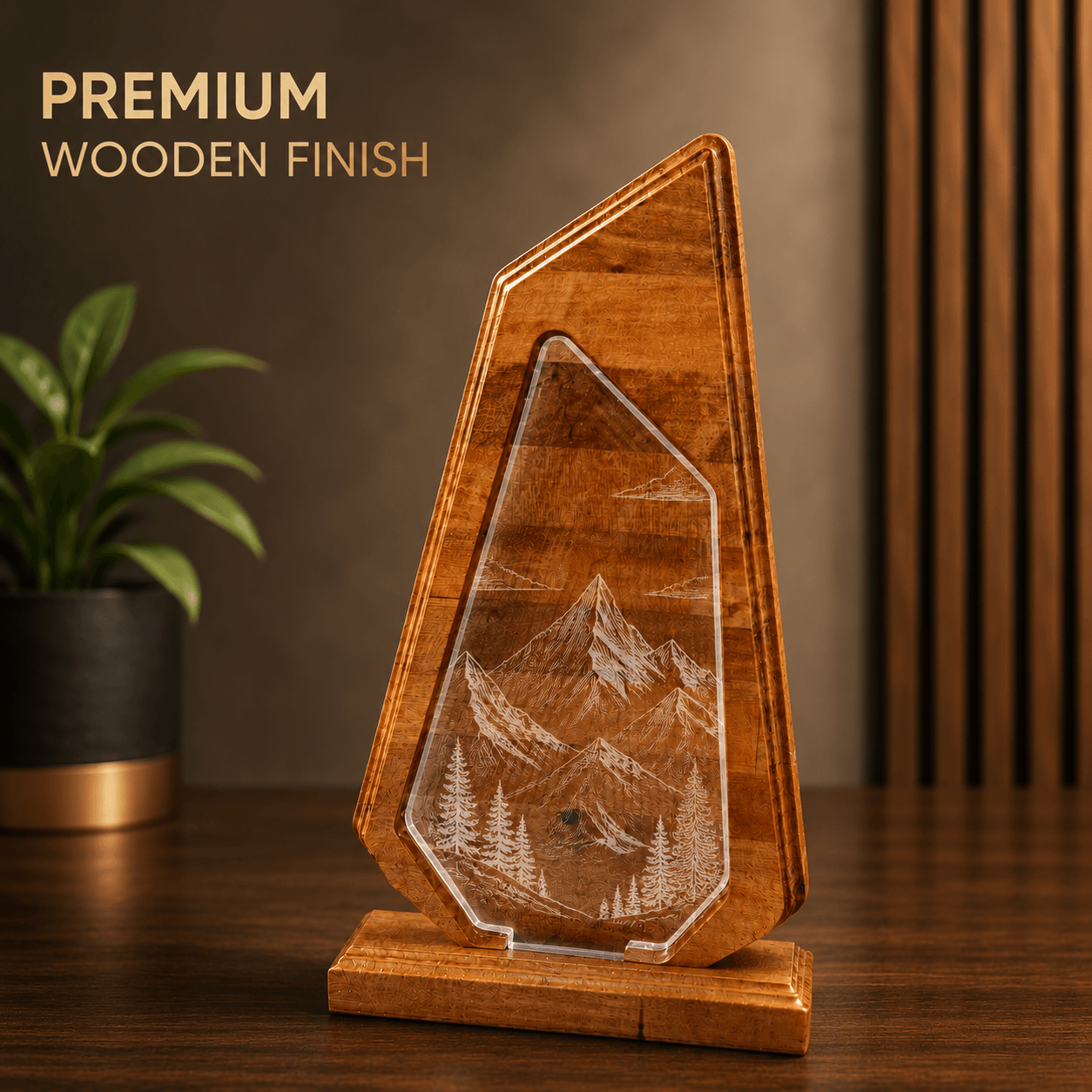 PREMIUM HAND CRAFTED WOODEN TROPHY